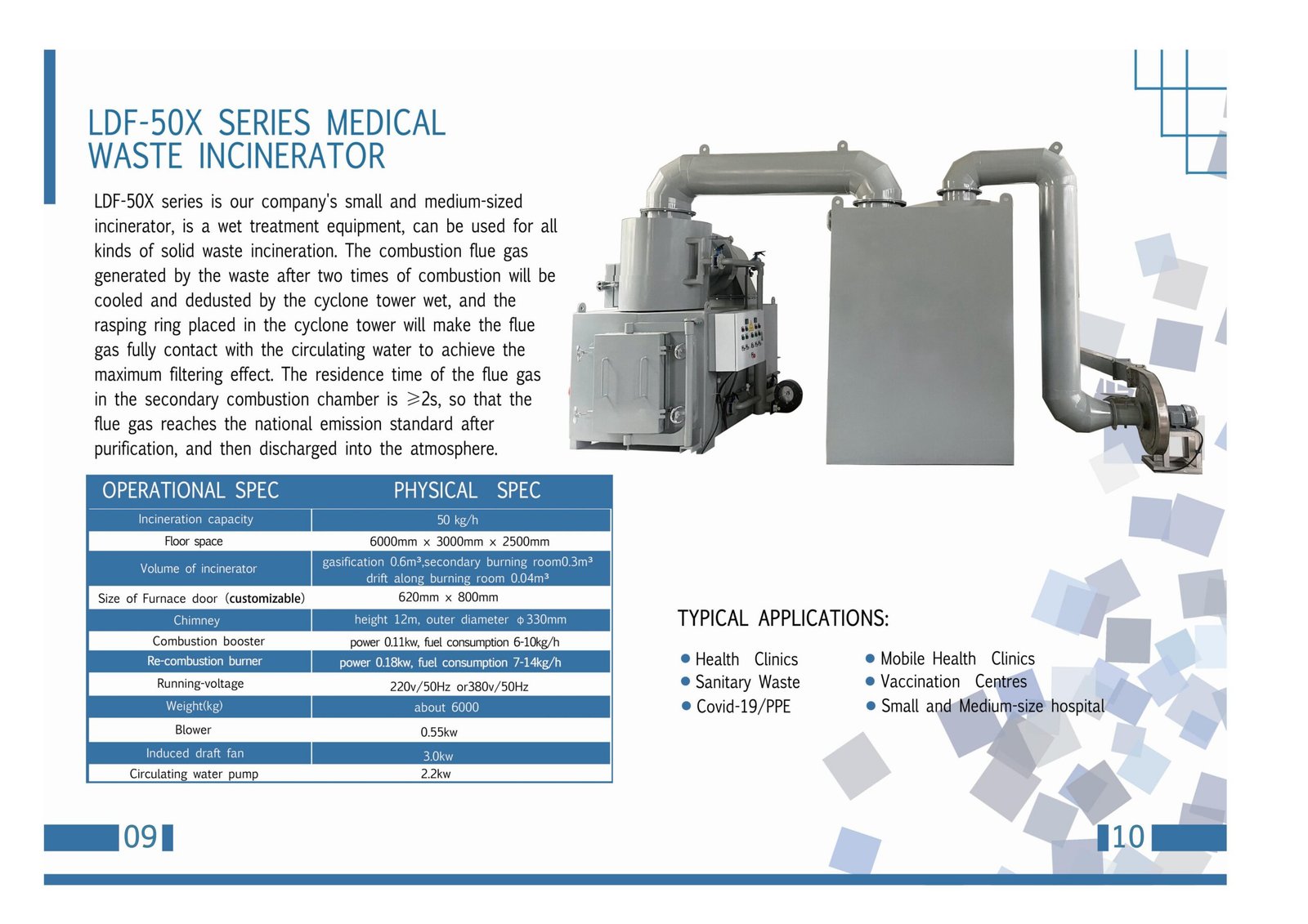 LDF-50X 小型一体式尾气处理焚烧炉 LDF-50X SMALL INTEGRATED FLUE GAS TREATMENT INCINERATOR - 图片 2
