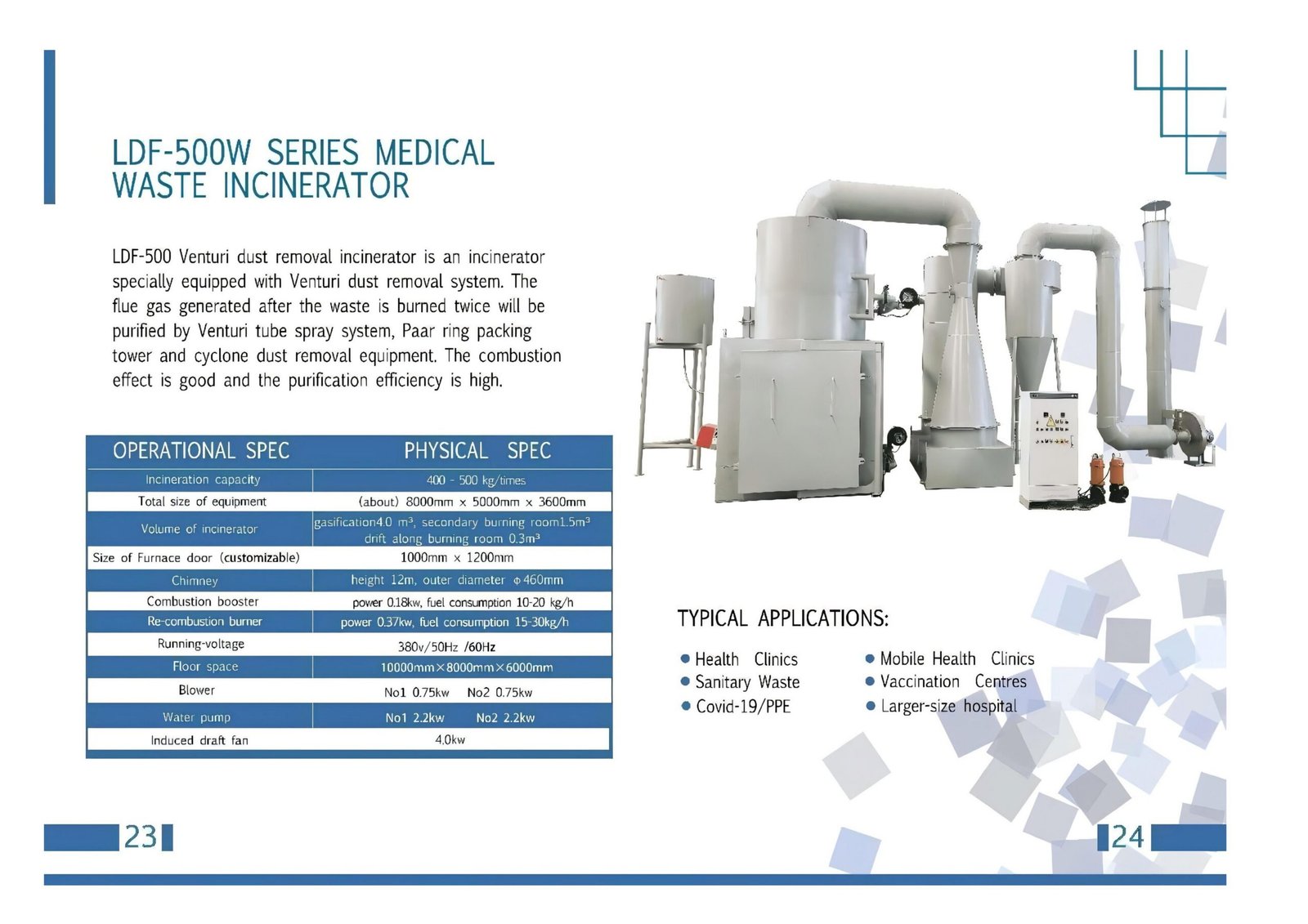 LDF-500W 大型文丘里除尘焚烧炉 LDF-500W VENTURI DUST REMOVAL INCINERATOR - 图片 2